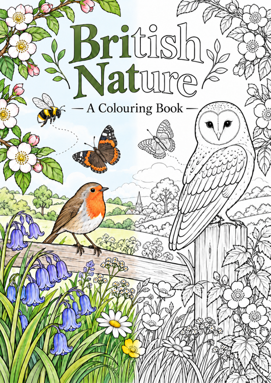 British Nature - Adult Colouring Book