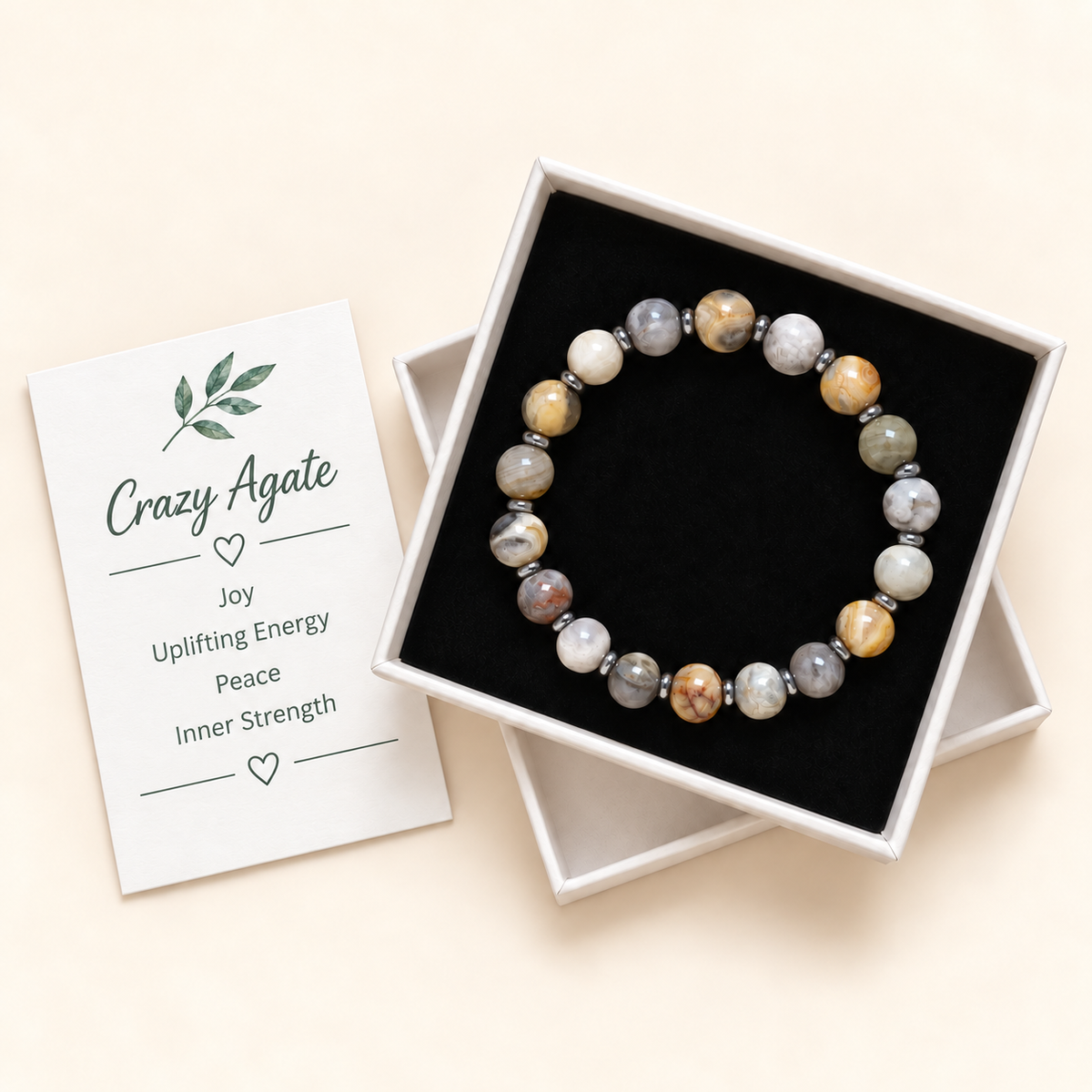 Crazy Agate Natural Crystal Bracelet